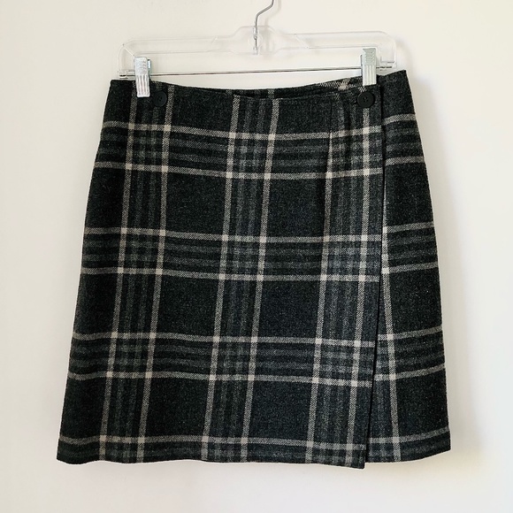Style & Co. Clueless Style High Waist Wool Plaid Mini Wrap Skirt - Picture 1 of 4